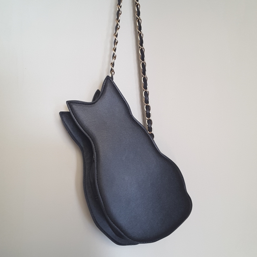 Black Cat-Shaped Shoulder Bag - Picture 3 of 6